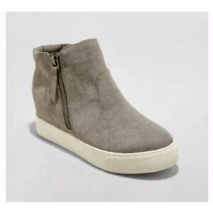 Women's Cindy Faux Leather Platform Wedge Sneakers